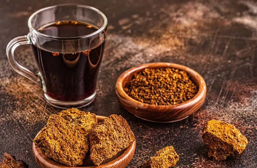 Chaga skin benefits with chaga tea
